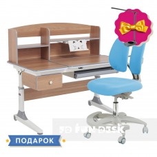 Комплект для мальчика парта Cubby Tulipa Grey+подростковое кресло FunDesk Primo Blue