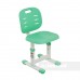 Комплект растущая парта для дома FunDesk Lavoro L Grey+детский стул FunDesk SST2 Green