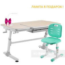 Комплект стол-трансформер FunDesk Invito Grey + детский стул FunDesk SST2 Green