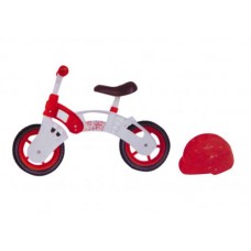 Беговел Kinderway Star Bike с шлемом бело-красный
