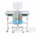 Комплект для школьника растущая парта Cubby Fressia Grey + подростковое кресло для дома FunDesk Bello II Blue