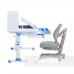 Комплект для школьника парта Cubby Rimu Blue + ортопедическое кресло для подростков FunDesk Contento Grey