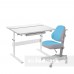 Комплект парта FunDesk Colore Grey + эргономичное кресло FunDesk Agosto Blue