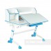 Комплект для подростков парта FunDesk Amare II Blue  + ортопедическое кресло FunDesk Contento Grey