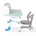 Комплект для подростков парта FunDesk Amare II Blue  + ортопедическое кресло FunDesk Contento Grey