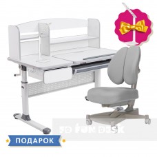 Комплект для школьника парта Cubby Rimu Grey + ортопедическое кресло для подростков FunDesk Contento Grey