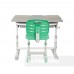 Комплект растущая парта для дома FunDesk Lavoro L Grey+детский стул FunDesk SST2 Green
