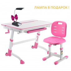 Комплект растущая парта-трансформер  Volare Pink + детский стул FunDesk SST2 Pink (74914)