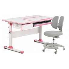 Комплект парта для девочек Cubby Toru Pink + подростковое кресло для дома FunDesk Primo Grey