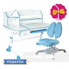 Комплект для школьника парта FunDesk Amare II Blue + кресло FunDesk Primavera II Blue