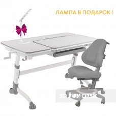 Комплект парта-трансформер для подростка FunDesk Amare Grey+универсальное кресло FunDesk Bravo (73454)