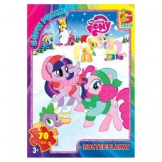 Пазл G-toys Little Pony 70 элементов + плакат MLP005