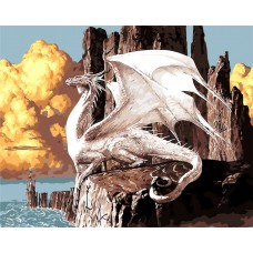 Картина по номерам Brushme Белый дракон GX9005 40x50 см
