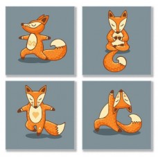 Картина по номерам Идейка Полиптих: Yoga-fox KNP011