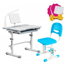 Комплект растущая парта Cubby Fressia Grey + детский стул FunDesk SST3 Blue
