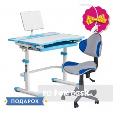 Комплект растущая парта Cubby Fressia Blue+компьютерное кресло FunDesk  LST3 Blue-Grey