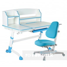 Комплект парта FunDesk Amare II Blue + детское кресло FunDesk Primavera I Blue