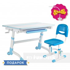 Комплект растущая парта Volare Blue + детский стул SST3 Blue FunDesk