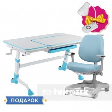 Ортопедический комплект для мальчика парта FunDesk Amare Blue + кресло FunDesk Delizia Blue