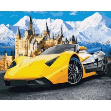 Картина по номерам Brushme Lamborghini у замка GX28723