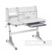 Комплект для школьников парта  Fundesk Magico Grey + ортопедическое кресло FunDesk SST4 Green