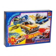 Пазл G-toys Hot Wheels: машины 70 элементов