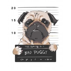 Картина по номерам Rainbow Art Bad Puggy 35х45см